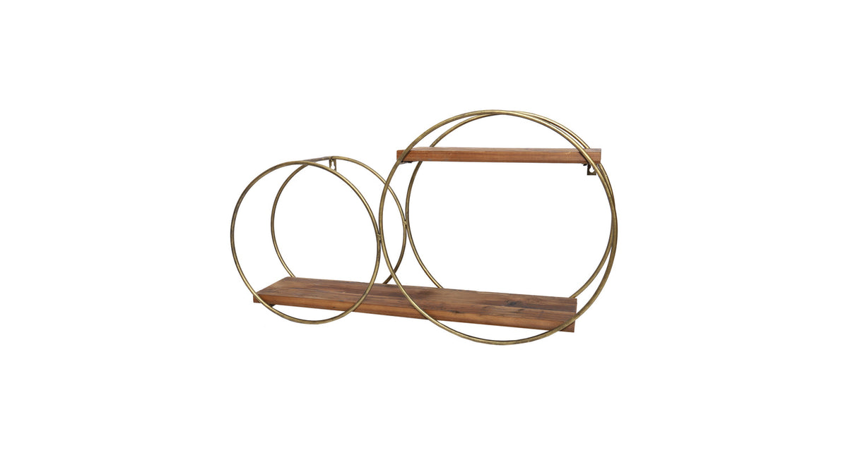 Wall shelf balku 79cm natural gold