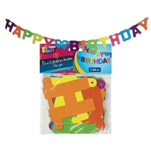 Stylex Happy Birthday Letterlinger 1,5 Meter