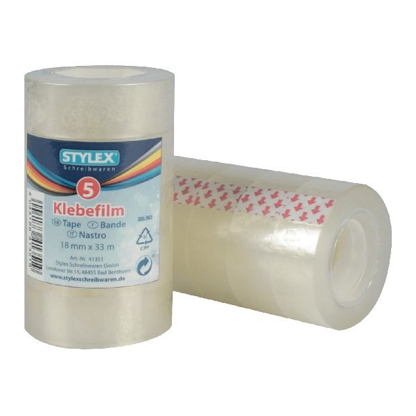 Stylex Stylex Packing Tape 18 mmx3m 5 pièces