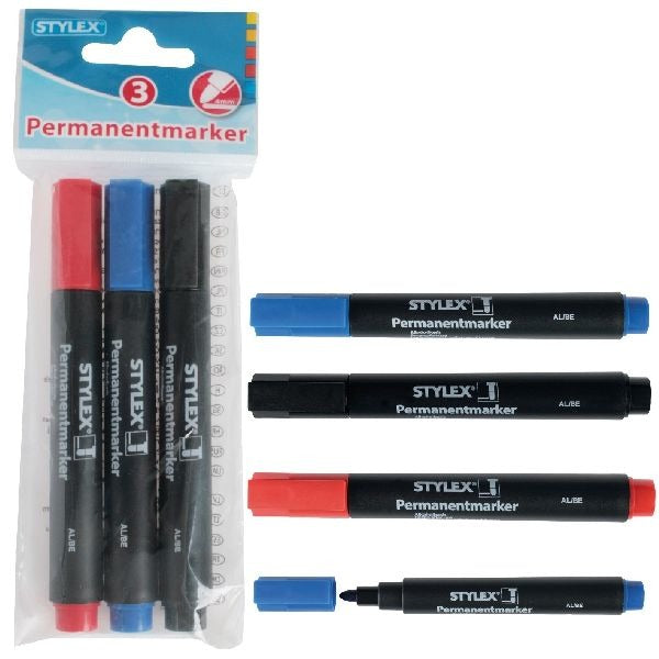 Stylex permanent markers 3 pieces