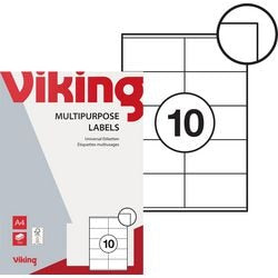 Multifunctionele etiketten viking mat wit
