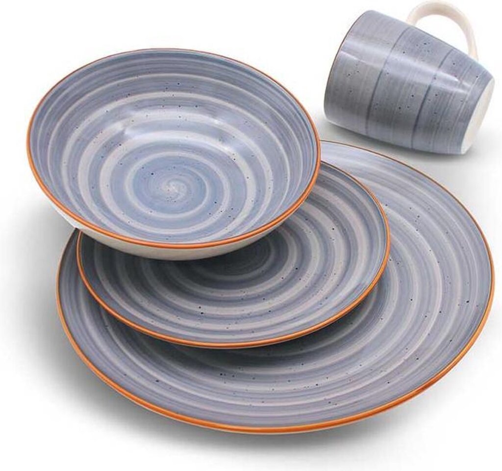 Ensemble de services Michelino Grey 16 pièces pour 4 assiettes