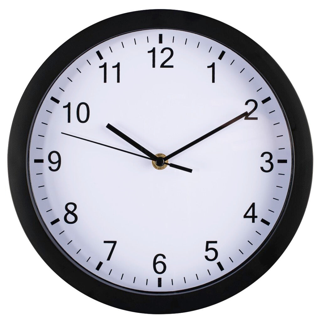 HAMA Wall Clock čista Ø 25 cm hrupna roka črna