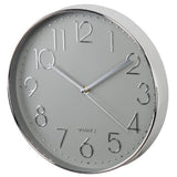 Hama wandklok elegance ø 30 cm geluidsarm zilver grijs