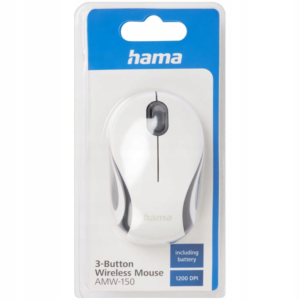 Hama optique minimis 3 boutons souris sans fil AMW-150 blanc