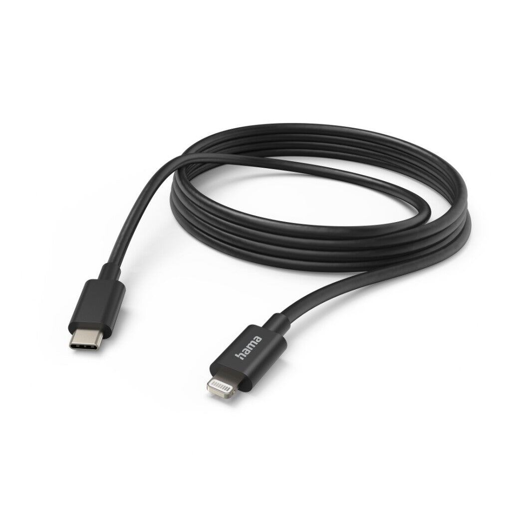 Hama ładowanie kabla USB -C - Błyskawica 3 m czarna