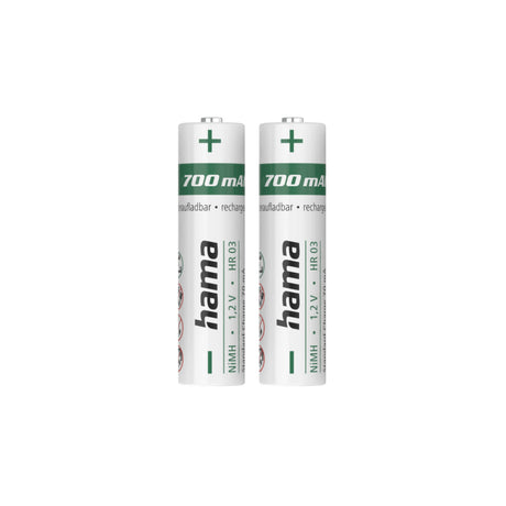 Hama nimh-accu #039;s aaa micro 700 mah 1,2v 2 stuks
