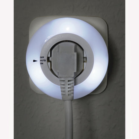 Hama led-nachtlampje circle m. geïntegr. stopcont. lichtsensor aanraakbev.