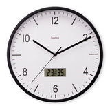 Hama dcf wandklok lanzarote tikt niet + thermometer en hygrometer 35 cm zwart wit
