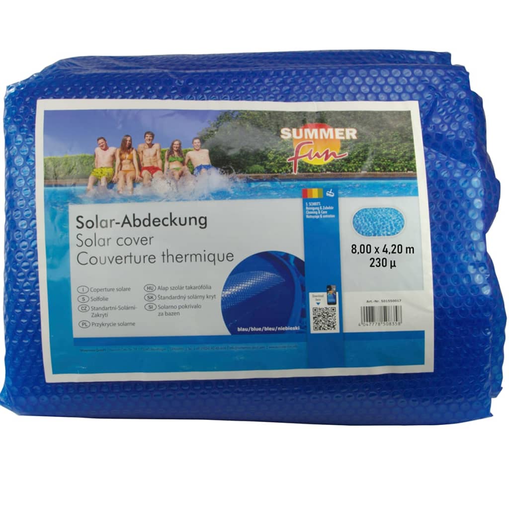 Sommer spaß sommer spaß sommer sommer swimming pool cover Solar oval 800x420 cm pe blau