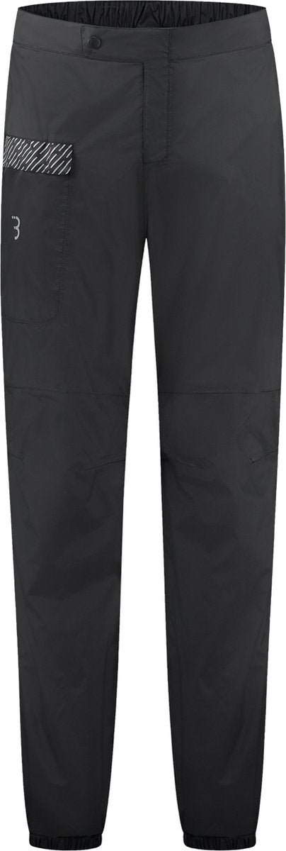 Bbb cycling rainshield waterdichte regenbroek dames en heren - fiets regenbroek met rits - regenpak 10000mm waterdicht en winddicht - zwart - maat xl-xxl - bbw-449 xl xxl