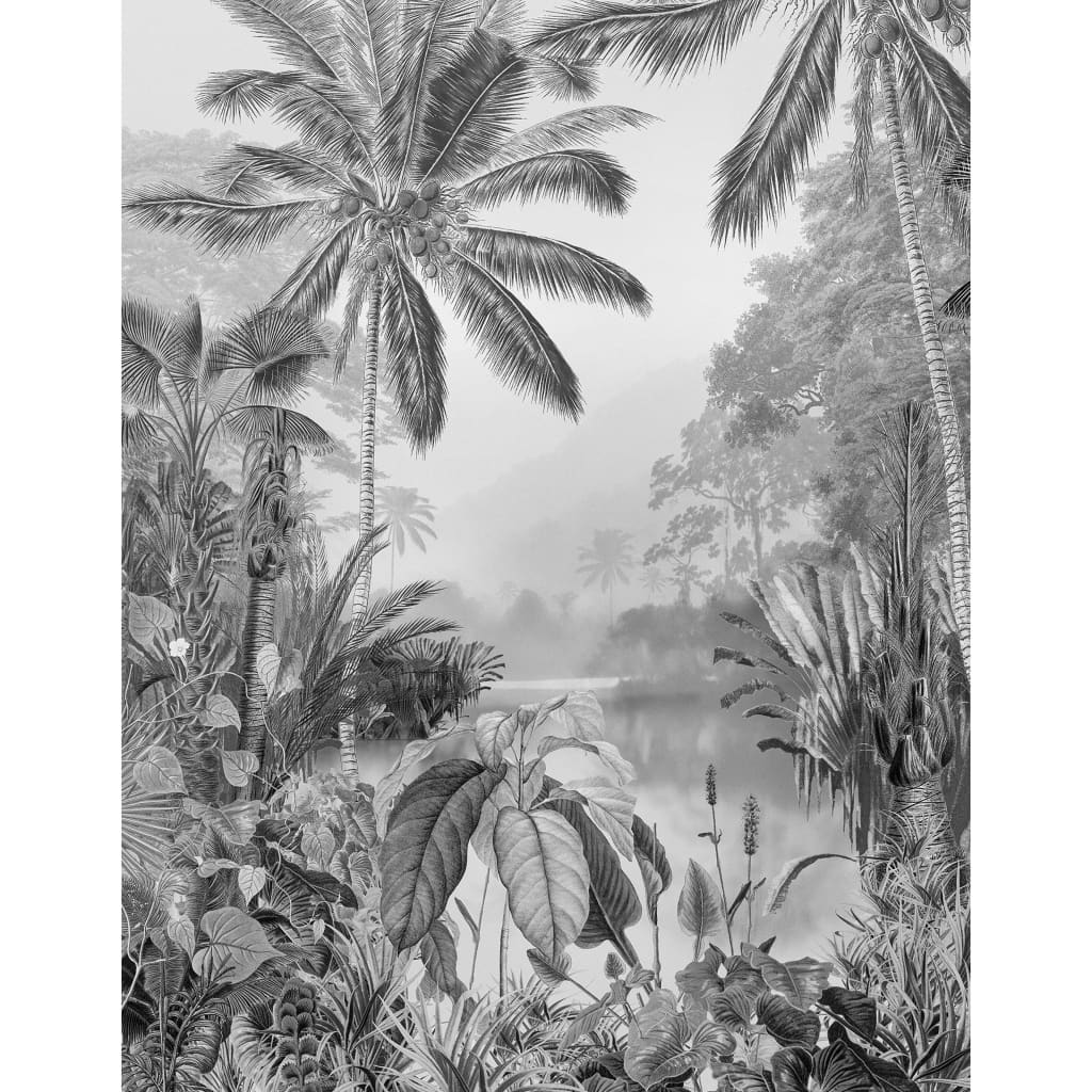 Komar Komar Photo Wallpaper Lac Tropical Black White 200x270 cm