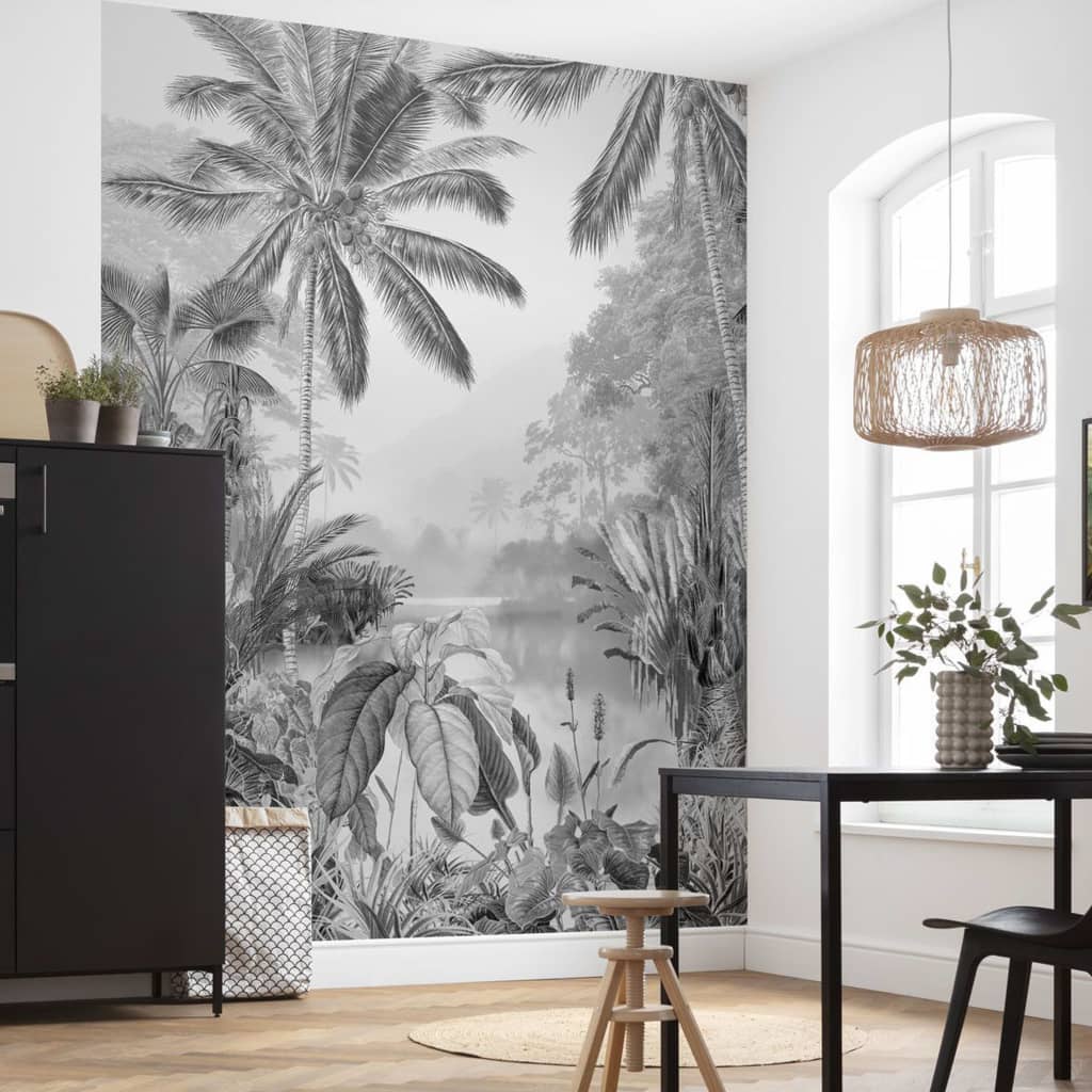 Komar Komar Photo Wallpaper Lac Tropical Black White 200x270 cm