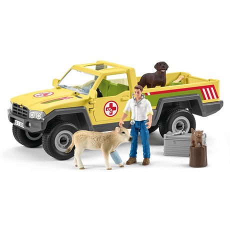 Schleich farm world speelfigurenset dierenartsbezoek op de boerderij