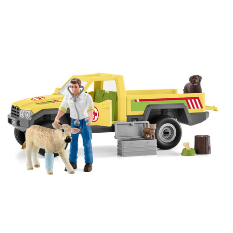 Schleich farm world speelfigurenset dierenartsbezoek op de boerderij