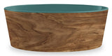 Tarhong Iesy Bowl Hond Oliven Melamine Houtpof Teal Mier gréng