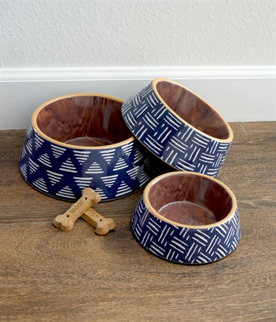 Tarhong voerbak hond oasis melamine indigo blauw