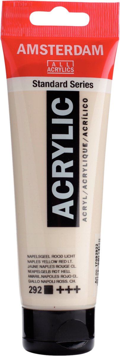 Amsterdam standard series acrylverf tube 120 ml napelsgeel rood licht 292