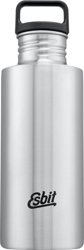 Esbit sculptor waterfles - 750ml - zilver - rvs drinkfles - lusdop