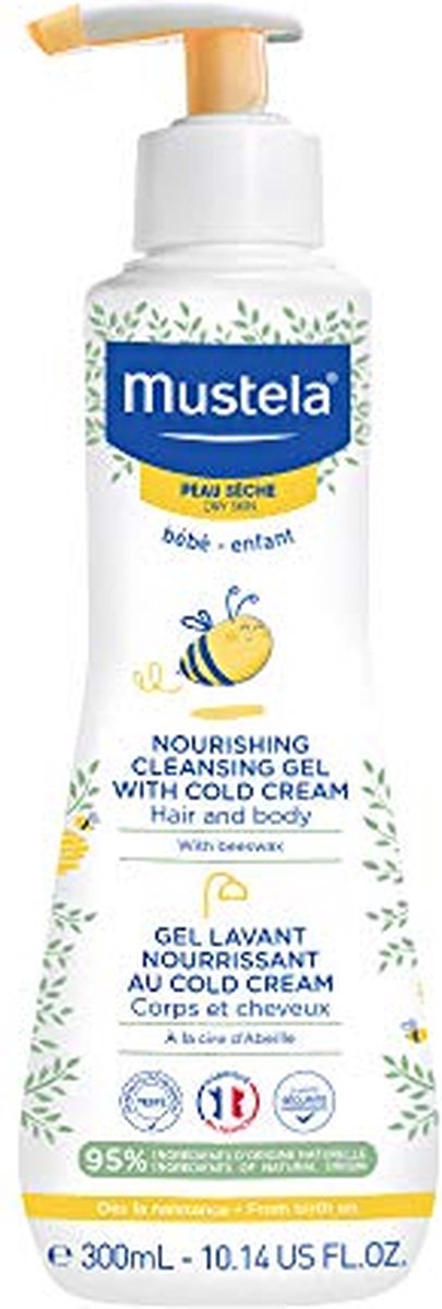 Mustela voedende wasgel cold cream - droge huid 300 ml