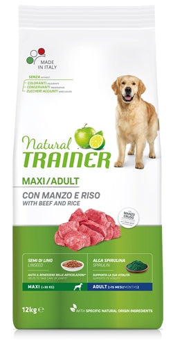 Natural Trainer Dog voksen Maxi Beef Rice