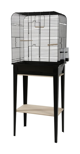 Zolux Bird Cage Chic Loft mit Möbeln schwarz