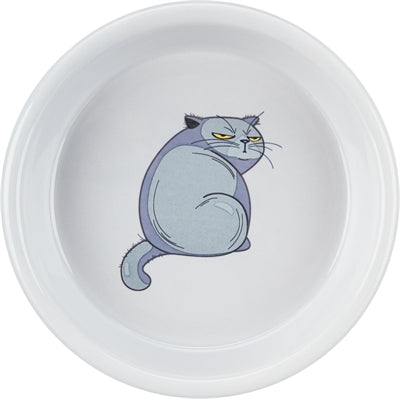 Trixie Food Bowl Bowl Bowl Angry Cat Gray