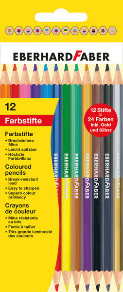 Eberhard Faber Eberhard Faber EF-514811 colored pencil 2-sided colored penny 12 pieces 24 colors