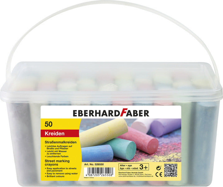 Eberhard Faber Eberhard Faber EF-526550 fortau krittbøtte med 50 kritt