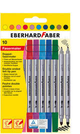 Eberhard Faber EF-550010 plstěné pera duo 0,8+1-3mm sangovací pouzdro na 10 kusů