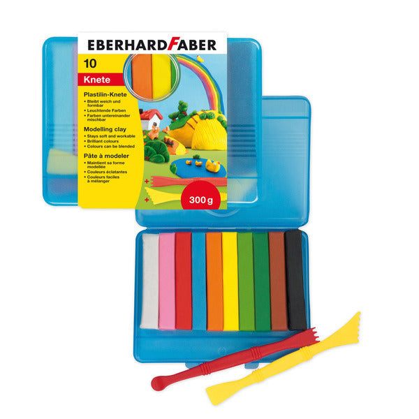 Eberhard Faber EF-572010 Montaje Clay 10 colores en la caja de almacenamiento