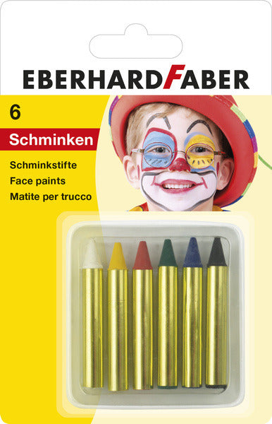 Eberhard faber eberhard faber ef-579106 schminkstiften klein, set 6 kleuren op blisterkaart