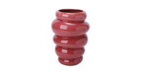 Vase lagos d12 h17cm burgundy