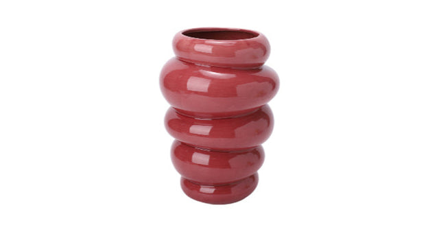Vase lagos d12 h17cm burgundy