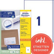 Etiketten avery quickpeel wit