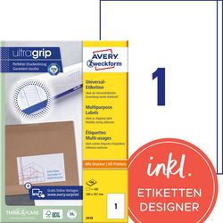 Etiketten avery quickpeel wit