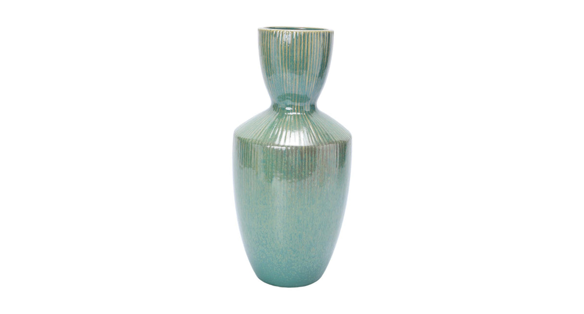 Vase puerto carrillo d16 h36cm turquoise