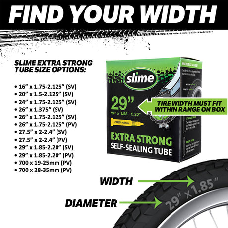 Slime zelfdichtende anti-lek binnenband 26 inch sv