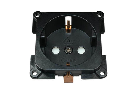 C-line wandcontactdoos camper en caravan 230 volt zwart - verpakt