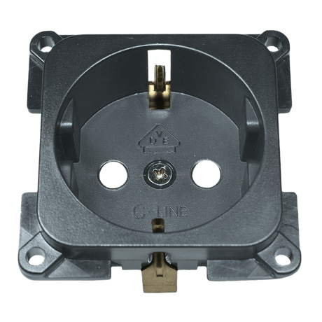 C-line wandcontactdoos camper en caravan 230 volt antraciet - verpakt