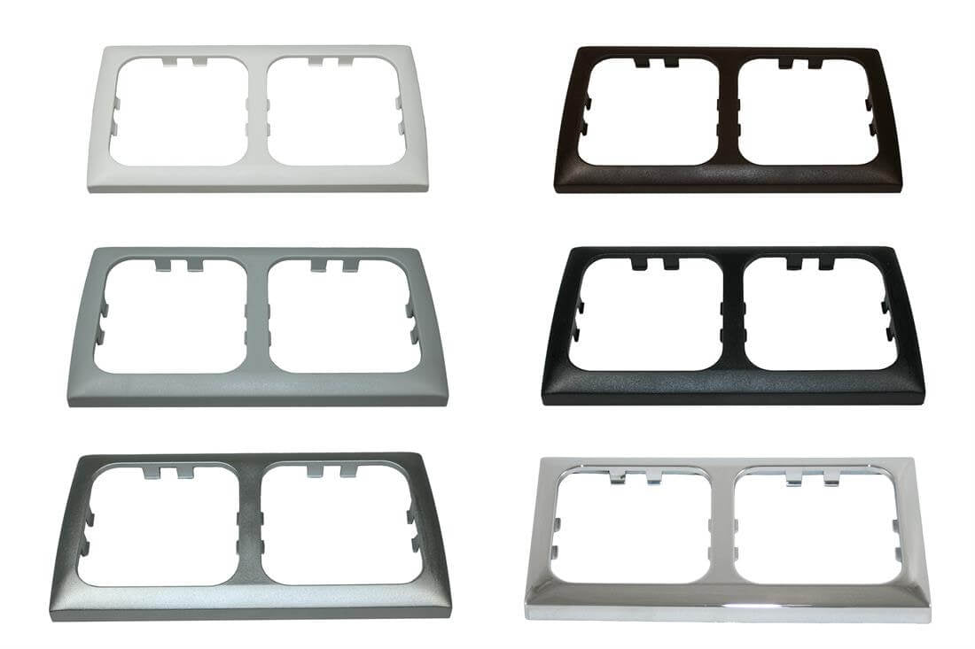 Opal afdekraam 2 voudig zilver