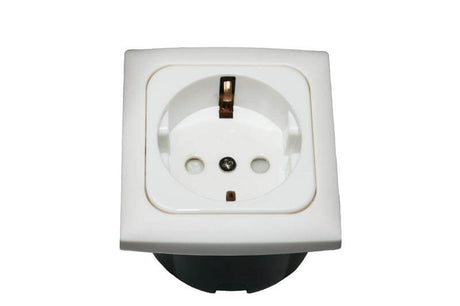 C-line wandcontactdoos met opal afdekraam wit
