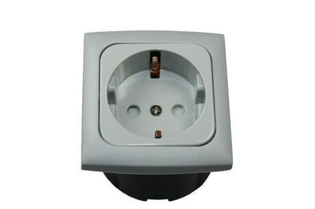 C-line wandcontactdoos met opal afdekraam grijs