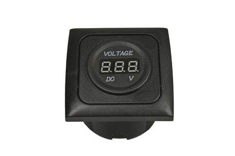 C-line voltmeter camper en caravan met opal afdekraam zwart