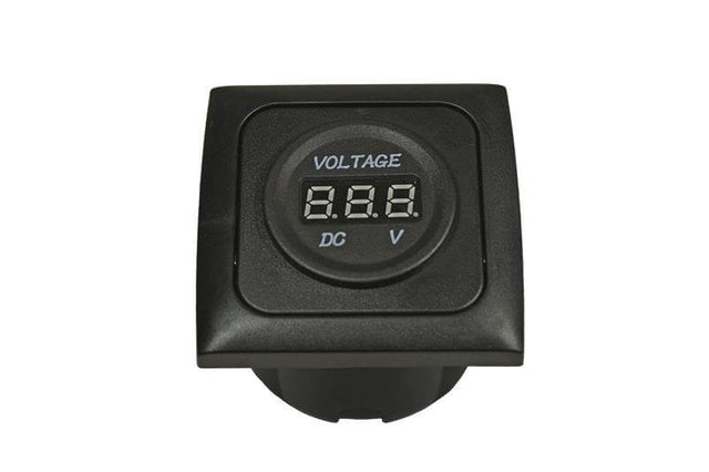 C-line voltmeter camper en caravan met opal afdekraam zwart