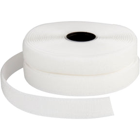 Creotime klitteband haak en lussluiting, b: 20 mm, wit, 5 m