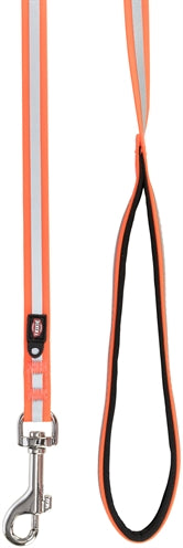 Trixie Dog Leath Leash Sleep Line EasyLife Reflect Orange