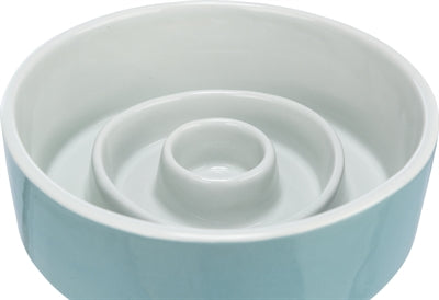 Trixie Food Bowl rallentante blu grigio ceramico