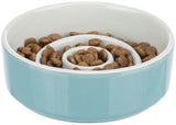 Trixie Food Bowl rallentante blu grigio ceramico