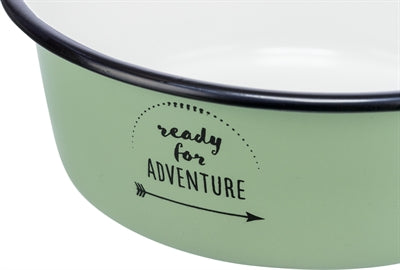 Trixie Food Bowl Bere Box Box smalto in acciaio inossidabile verde